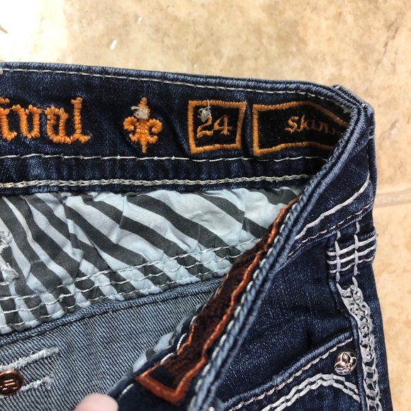 Rock Revival Celinda Dark Wash Skinny Jeans - Picture 5 of 6